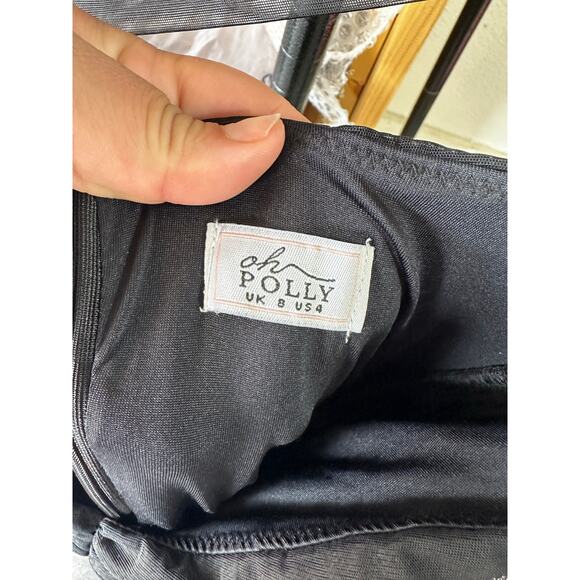 Oh Polly Nirvana body on long sleeve mini dress sz 4 - Picture 4 of 5